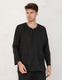 BAJU MELAYU PESAK MEGAT R/FIT (BLACK)